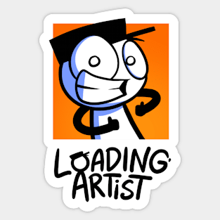 Loading Artist Hat Guy Logo Sticker